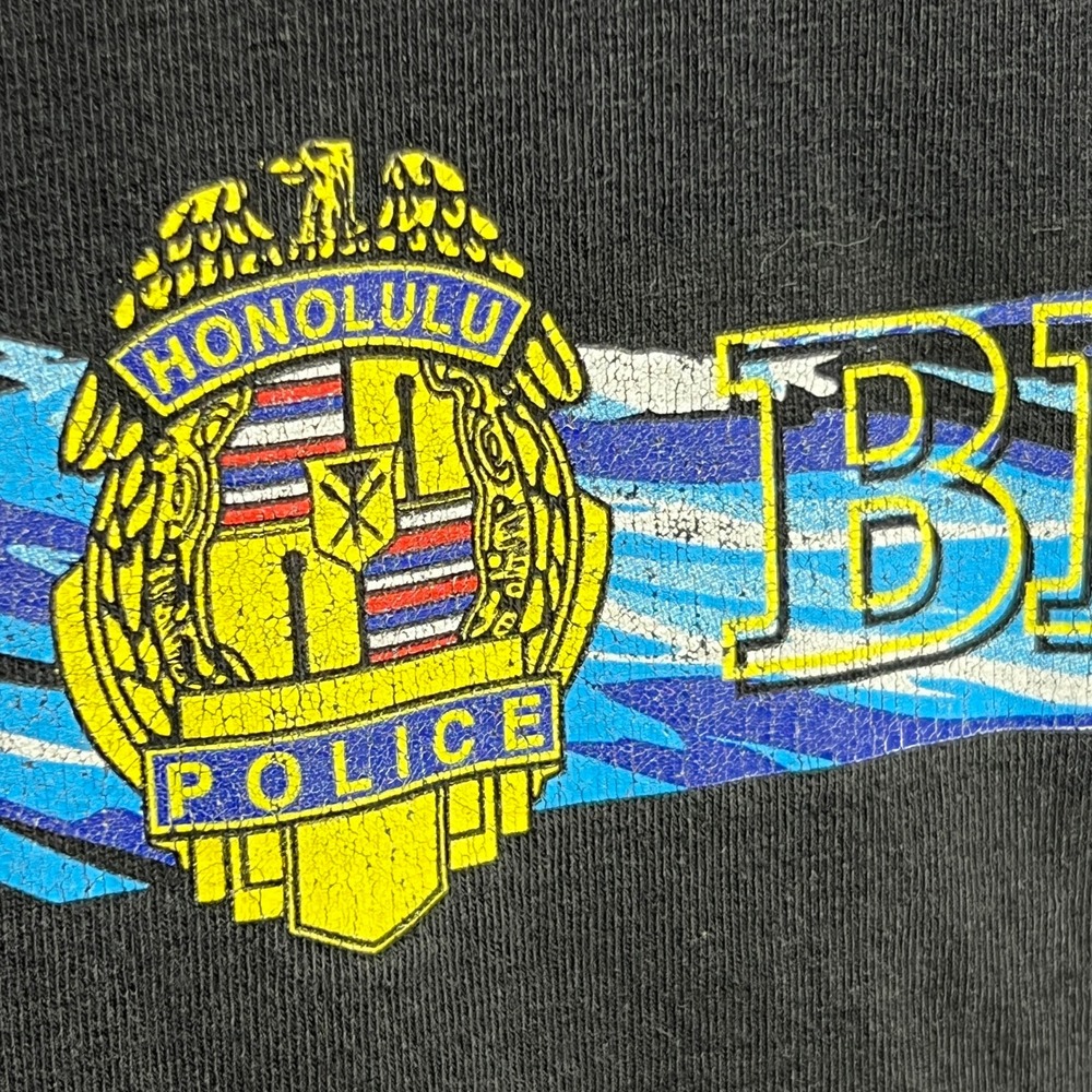 VTG Gildan Honolulu Police HPD Graphic T-Shirt XL Hawaii LEO Back Hit Law Enforc